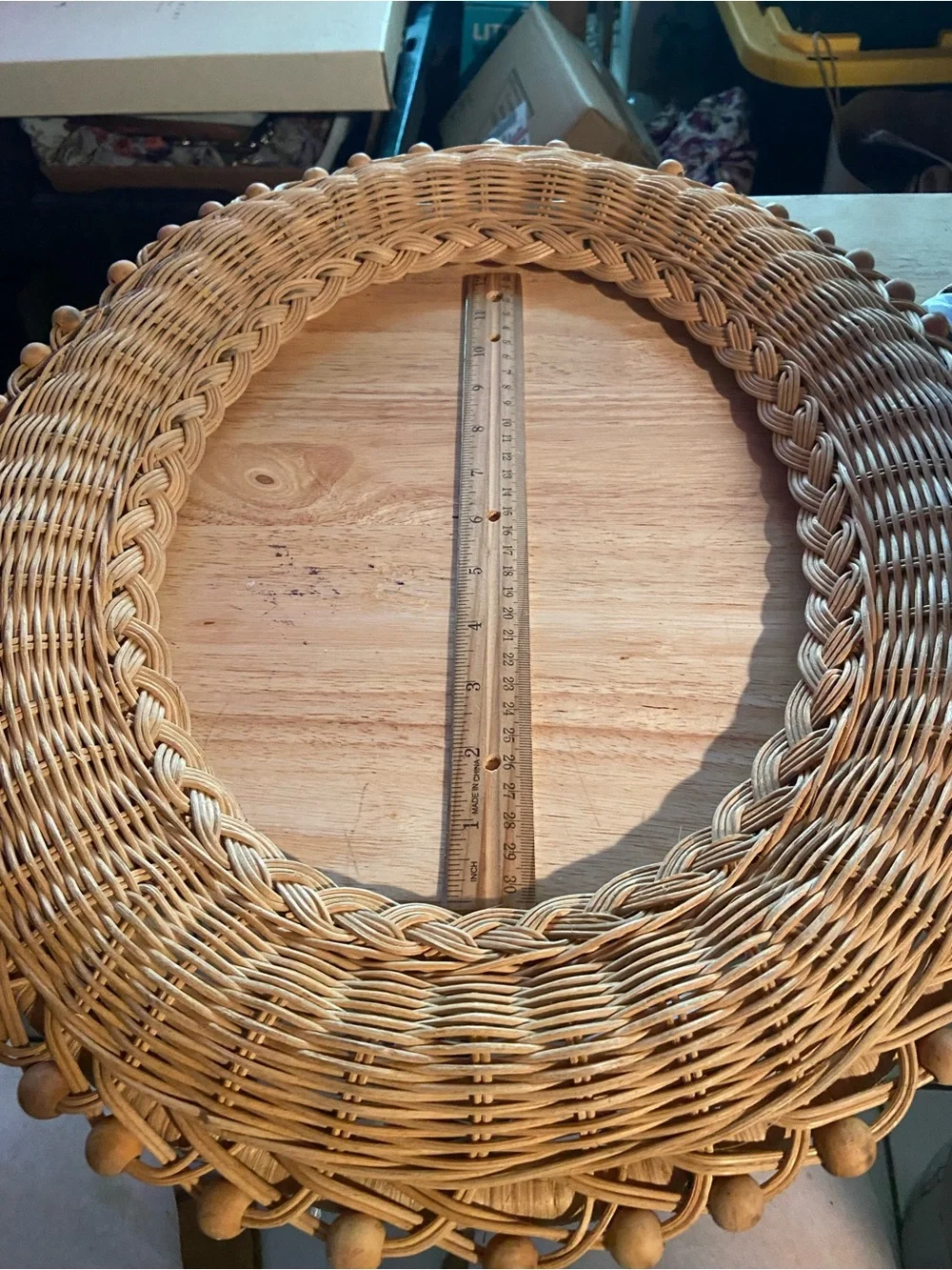Woven Rattan Decorative   Frame - Natural Tan 16 x 20”